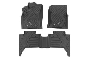 Toyota Tacoma Flex-Fit Floor Mats - Front + Rear - Rough Country - '16-'23